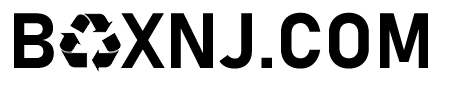 Logo of BoxNJ, a recycling and waste management company, featuring a recycling symbol integrated into the design.